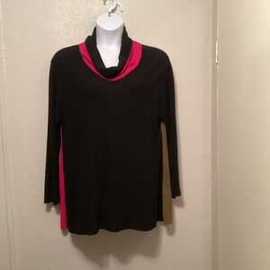 Margaret Winter Black and Pink Women's Sweater XL